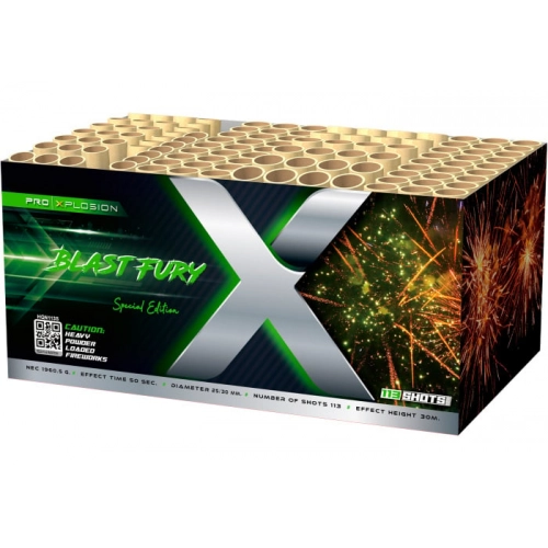 Zestaw baterii połączonych BLASTFURY - 113 strzałów / 25-30mm